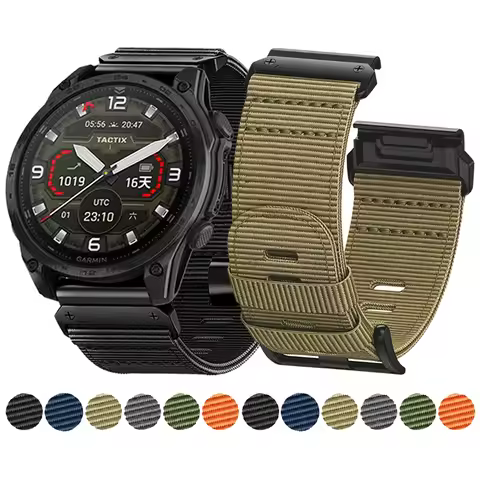 QuickFit 22mm 26mm Woven Strap for Garmin Tactix 8 AMOLED 7Pro Delta Bravo/Quatix 8 7X Solar 7 6 5 w