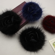 [Cute Shoes Accessories Shoes Accessories] High-End Mink Fur Sneakers Flower Shoes Accessories Shoes