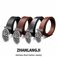 Men Belt/Black Brown Genuine Leather Belt/Hypoallergenic PD005-6