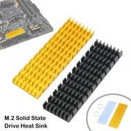[1件裝] 金色 鋁合金 SSD 高速散熱片 固態硬盤M.2 NGFF 2280PCIE NVMe 散熱馬夾 散熱片