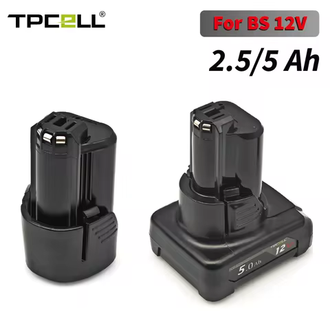 TPCELL For Bosch 12V Rechargeable Battery 2.5Ah/5/6Ah Replacement for BAT420 BAT412A BAT413A D-70745