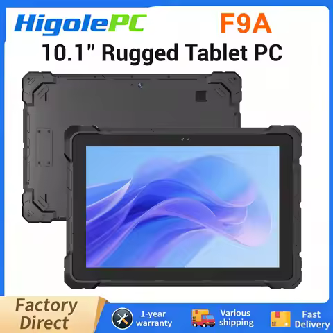 Higole F9A 10.1" Rugged Tablet PC Fanless Intel N100 Windows 11 WiFi5 8/16 128/256G 8000mAh RS232 Sc