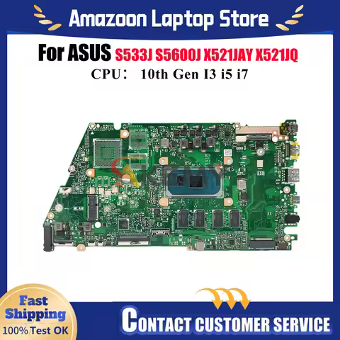 X521JA Laptop Motherboard For ASUS X521JFY X521JAY X521JQY X521JPY S533J X521JQ X521J S5600J Mainboa