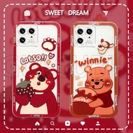 Phone Case Xiaomi 13 Pro Xiaomi13 2023 Sweet Honey Bear and Losto Pattern Soft Silicone Transparent Casing Xiaomi 13 Lite Camera Cover Case