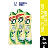 Cif Cleaning Cream (660ml x 3) ผลิตภัณฑ์ขจัดคราบฝั่งลึก กลิ่นเลม่อน และ ออริจินัล 660 ml Cif Cream ม