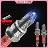 JIAUTING 1PCS 10mm Motorcycle Iridium Spark Plug Three Jaw Three-Pole Energy-saving Spark Plug For A