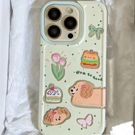 Cute hamburger cartoon Soft Case OPPO Note 70 C71 C75 A5 2025 A5X A3X A5i C75x 14F 14 A60 Reno 11F R