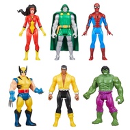 Marvel Legends Series Retro 375 Toy Assorted - Spider-Woman | Doctor Doom | Spider-Man | Hulk | Power Man | Wolverine