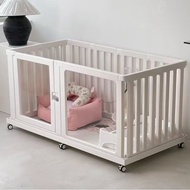 Transparent Transparent Dog Fence Kennel Pet Fence Indoor Removable Small Dog Household Isolation Fr