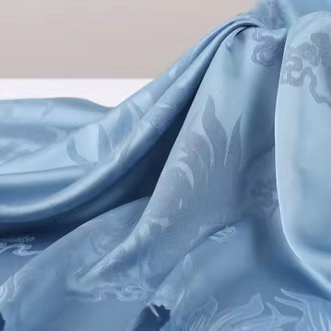 Goldfish Jacquard Fabric with Subtle Pattern for Hanfu Qipao Blouse Shirt Spring Summer Textile Trad