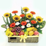 get well fruit basket/fruit gift basket/fruit basket with flowers
