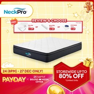 NeckPro Mammoth Pocket Spring Mattress | 10 Inches (25cm) | Extreme Cool 6X Fabric | Vacuum-Compress