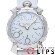 GaGa MILANO Reflection 女士腕錶 36mm 8120.RE.02，附錶盒、保固卡、不鏽鋼/橡膠錶帶，銀色，拋光，成色極佳 [二手]