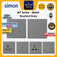 🔥NEW🔥SIMON [European Brand] M7 Series METAL White & Grey Switch & Socket Outlet 1 gang 2 gang 3 gang