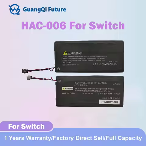 2 Pcs/Lots 100% Tested 525mAh 3.7V HAC-006 for Nintendo Switch Controller Joy-Con Gamepad HAC-015 HA