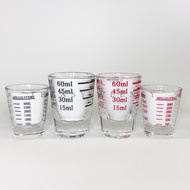 30ml (1oz) / 60ml (2oz) shot glass with measurement scale glass jigger espresso shot glass