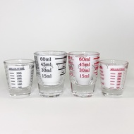 30ml (1oz) / 60ml (2oz) shot glass with measurement scale glass jigger espresso glass