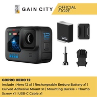 GOPRO HERO 12 ACTION CAMERA W/O CASE 5.3K60 + 4K120 RESOLUTION | HYPERSMOOTH 6.0 | WATERPROOF (33FT)