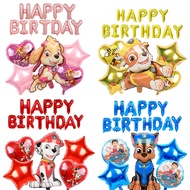 18pcs Dog PAW Patrol Foil Balloons Happy Birthday Party Decorations Rubble Marshall Chase Skye