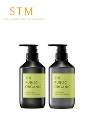 ( 綠 / 洗﹑護一對)THE PUBLIC ORGANIC  100% 天然精油調配 彈性保濕洗頭水480ml + 護髮素480ml(適合彈力﹑保濕﹑舒緩)(橘子精油與天竺葵精油)-平行進口