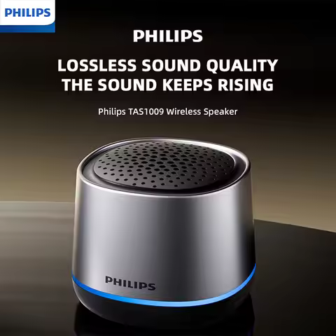 Philips TAS1009 Desktop Wireless Speaker with Clear Rich Sound 1200mah Battery Life RGB Mini Portabl