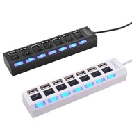 UH77C | USB HUB 7 Port 7 Switch CENTROO USB 2.0 w/o Packing (Black / White)