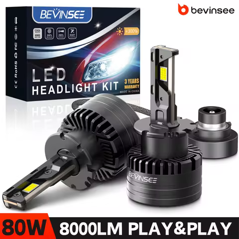 BEVINSEE D2S D2R LED CANBUS D1S D1R D3S D3R D5S LED Car Headlight for VW Golf 6 for BMW E92 E70 for 