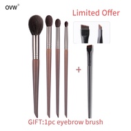 OVW 4 Pcs. Makeup Brush Set Goat Hair Blending Brush Highlight Brush Blusher XQ571119 Gift For HS01