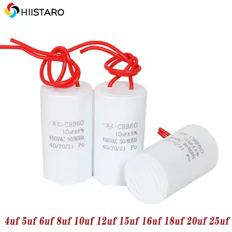 Cbb60 Capacitor 450v,Motor Run Start Capacitors 4uf 5uf 8uf 10uf 12uf15uf16uf 18uf 20uf 25uf