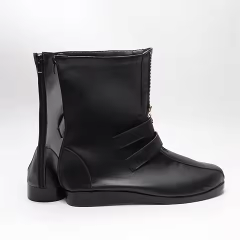 DY20Devil May Cry DMC 5 Dante Tony Redgrave Cosplay Costume Shoes Handmade Faux Leather Black Boots2