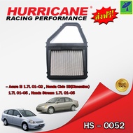 Mastersat กรองอากาศ กรองอากาศรถยนต์ HURRICANE HS-0052 กรองสแตนเลส สำหรับ Acura El 1.7L 01-02 Honda