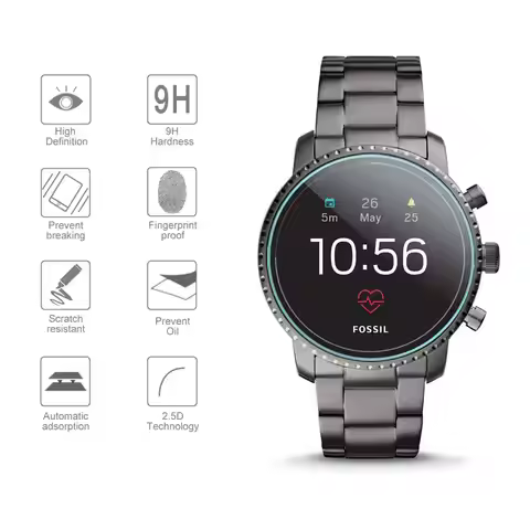 Tempered Glass Protective Film for Fossil Q Explorist HR Gen 4 Screen Protector for Q Explorist HR S