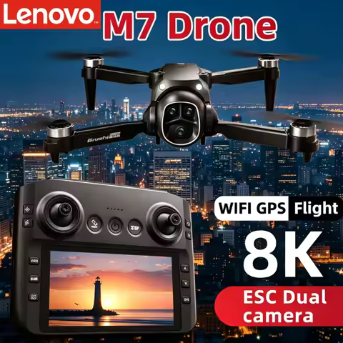 Lenovo M7 RC Drone 8K HD Dual Camera Professional Aerial Photography Quadcopter Portable Foldable Re