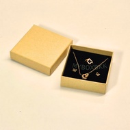 กล่องกระดาษ กล่องของขวัญ ใส่เครื่องประดับ ใส่แหวนต่างหูสร้อยคอรุ่นกล่องกระดาษฝาครอบสีคราฟท์
