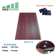 nusahome Plafon 12 doff kayu pvc wood motif