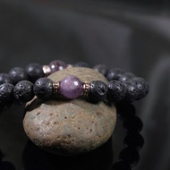 【極熾】守護系列│天眼極光×黑火山石×純銀水晶手鍊 過年轉運