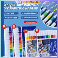 24/36/48/60/80 Colors Acrylic Marker Pens Highlighter Pen Set Arcylic Marker Calligraphy Marker W39