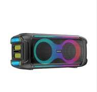 BK-2366  80 Watts Portable Karaoke Bluetooth Speaker LED RGB Lights with Two Wireless Mic