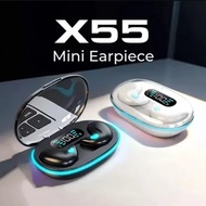 X55 Earphone Stereo Hidden Headsets with Mic HD Call Waterproof Sleeping Earbuds Wireless Mini Headp