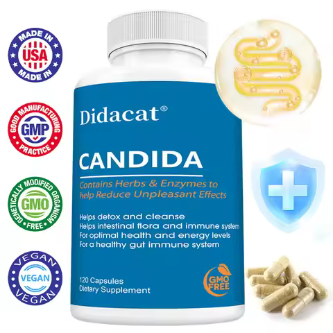 Candida Supplements - Containing Herbs and Enzymes, Help Detox and Cleanse, Promote Healthy Gut Flor