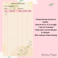 Loose Leaf A6 Ring 6 Refill Paper Binder Agenda Cashflow Notebook Journal Journaling Daily Planner B