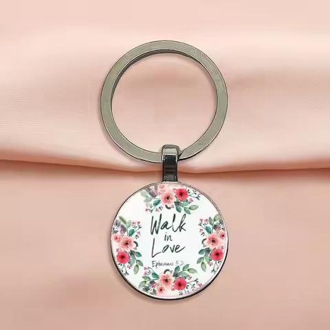 God Is Within Her. She Will Not Fall Bible Quote Faith Keychain Keyring Bible Verse Key Chain Christ