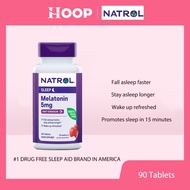 Natrol Melatonin 5mg Adults Sleep Aid Fast Dissolve Tablets - Strawberry - 90ct Exp:9/2026