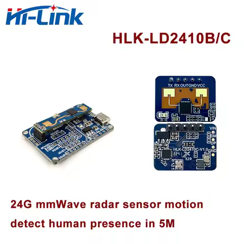 Hi-Link Mini Size LD2410 5V 24G MMWave Human Presence Radar Sensor Motion Module