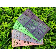 Small English Plate With Numbers 0-9 (Character Height 2 Cm.) No.444