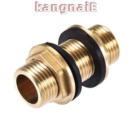 KANGNAI Tube Adaptor, G1/2 G3/4 G1 Male Brass Bulkhead Fitting, Water Tank Joint Hose Fitting Water 
