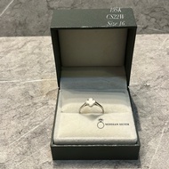 CS22W |White Flower Ring Size 16 Silver s925