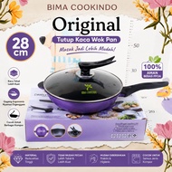 BIMA COOKINDO Original wok pan 28 cm/ wok pan non-stick granite multipurpose 28 cm