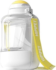 Pet Travel Bottle 360g (0.8lb) Food Dispenser & 1000ml (33.82oz) Water Bottle Lid Leak-Proof Shoulde