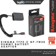 KingMa TC-NPFW50 AUK-FW50 Dummy Battery Adaptor NP-FW50 Battery Replacement with Type-C PD/QC Spring